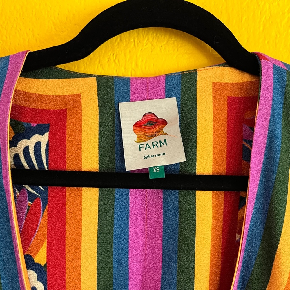 Farm Rio rainbow toucan wrap dress - Picture 2 of 5